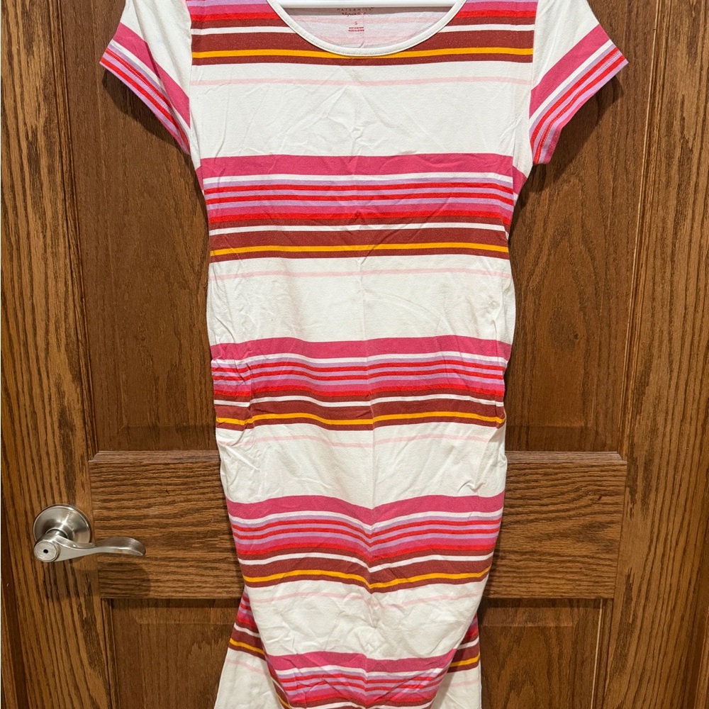 Ingrid & Isabel Pink and White Striped Maternity Top
